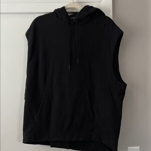 Athleta Black Sleeveless Hoodie